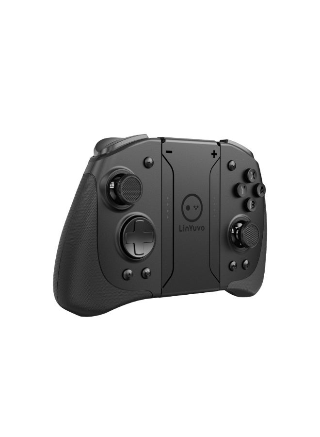 LinYuvo وحدة تحكم ألعاب بلوتوث Classic Joypad LinYuvo KS33 لجهاز Switch وSwitch Lite وSwitch OLED مع 8 ألوان من إضاءة RGB، عصا تحكم معدنية، جيروسكوب بستة محاور، وظيفة Turbo، اهتزاز مزدوج قابل للتعديل، وظيفة إيقاظ، تحكم بالحركة، انفجار سريع، بطارية 500mAh - Image 4